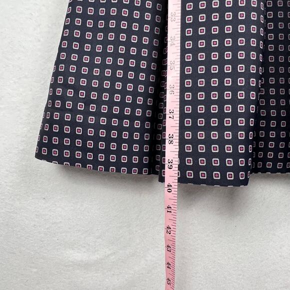 NWT J. Crew Navy Pink Pleated Full-skirt Jacquard Dress 00 Classy Career Retro - Picture 14 of 14